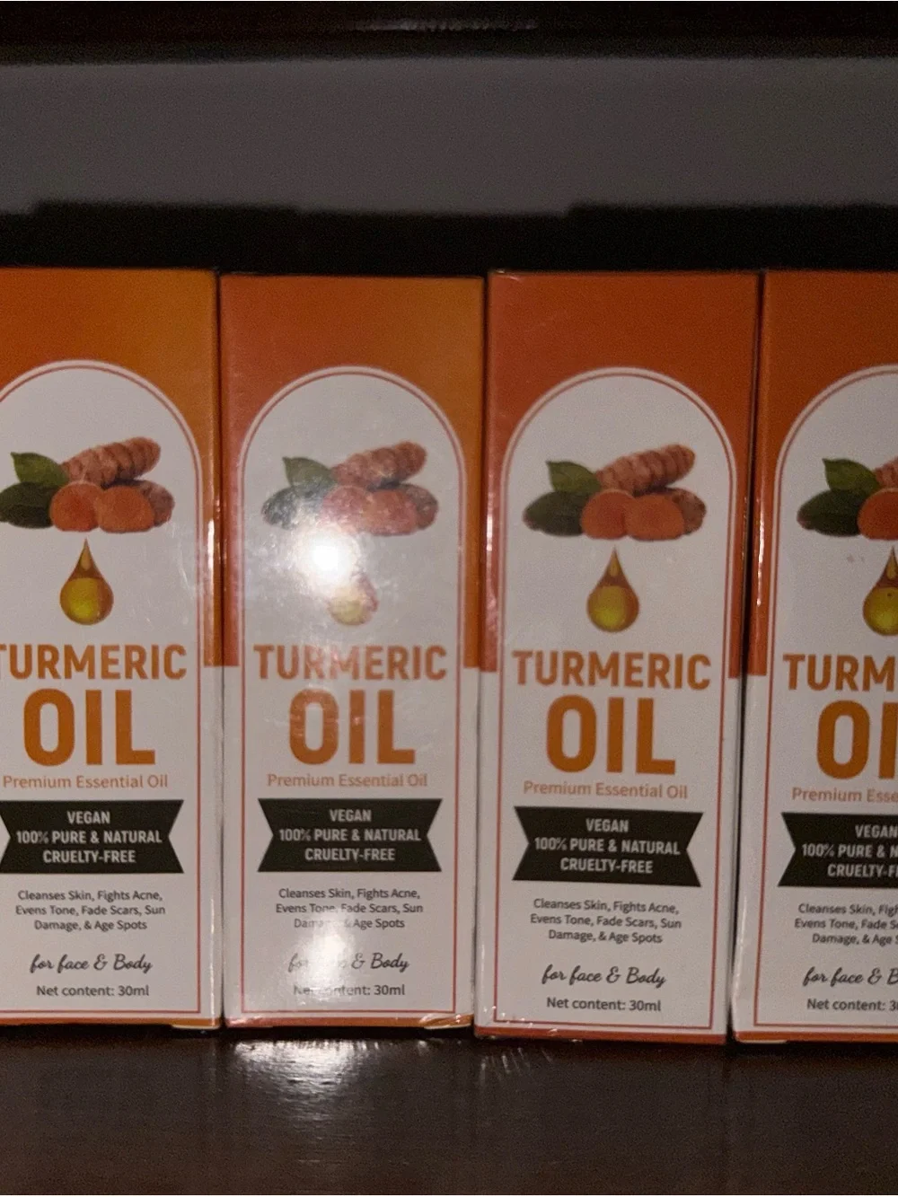 1 bottle Turmeric Oil Premium Essential Oil - Orange & White